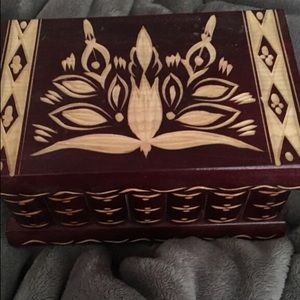 Russian Hand-carved Jewelry Puzzle Box